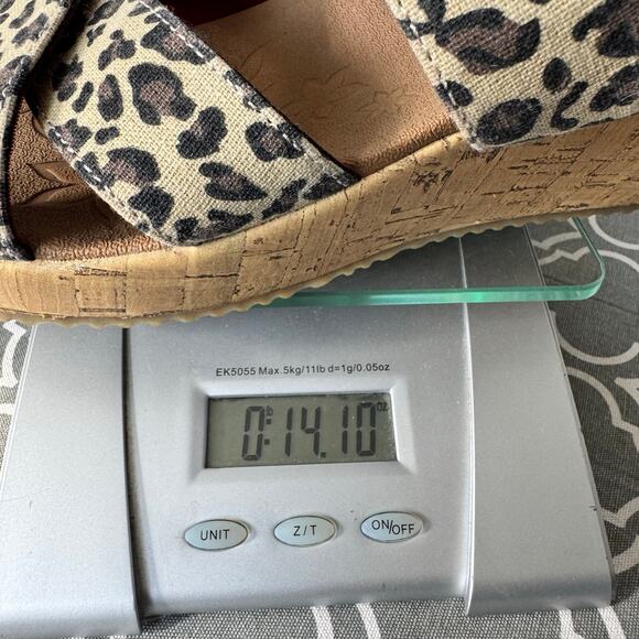 Skechers Women's Beverlee Wedge Sandals Women’s 9 Leopard Print Cork Y2K Retro - Picture 13 of 13
